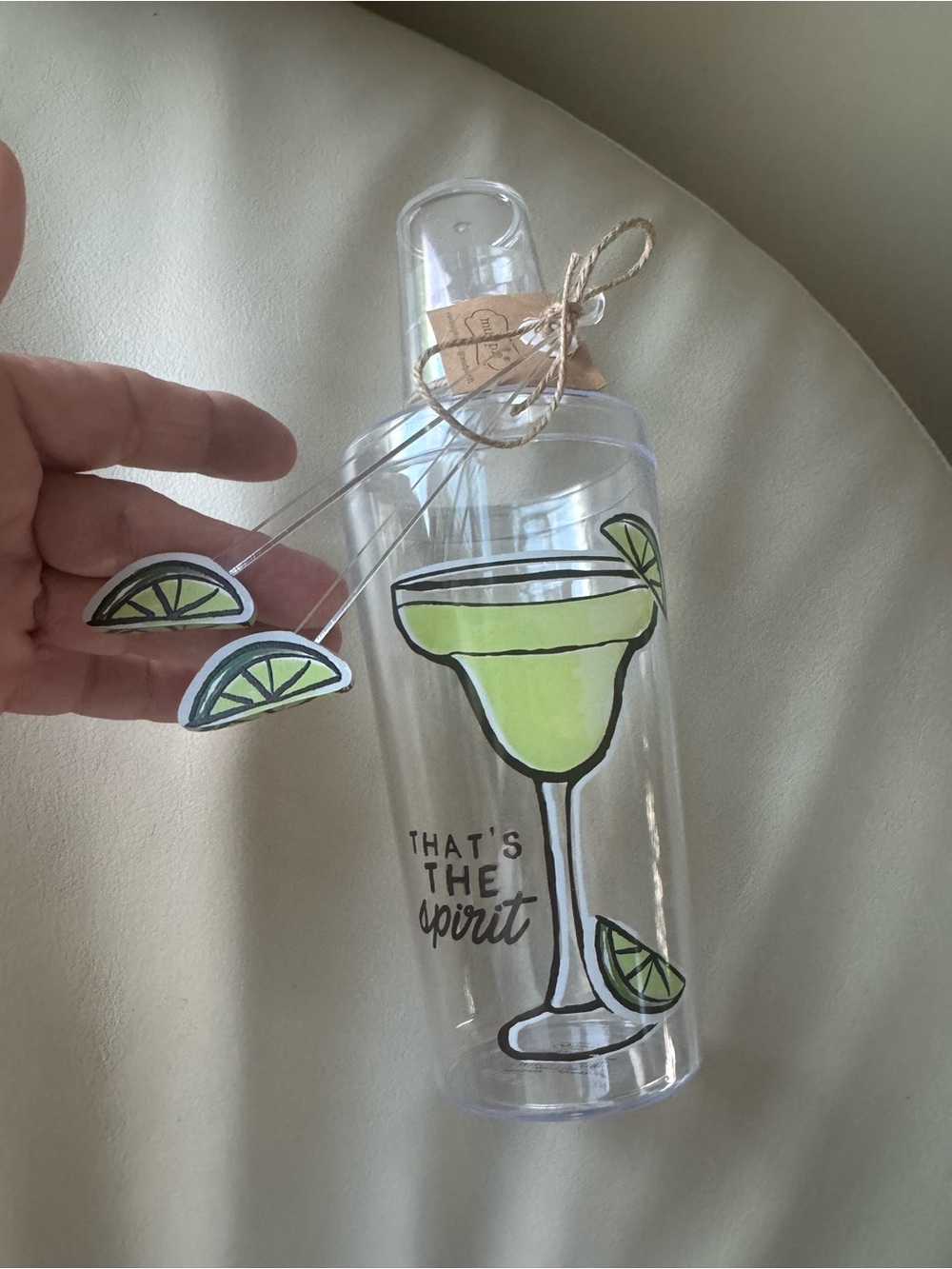 MUDPIE MARGARITA COCKTAIL BEVERAGE SHAKER SET/ W LIME STIRRERS